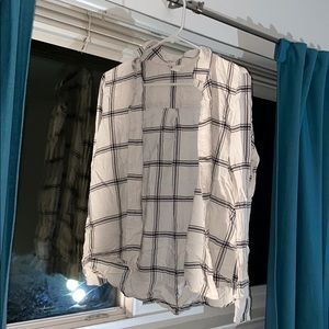 H&M black and white flannel